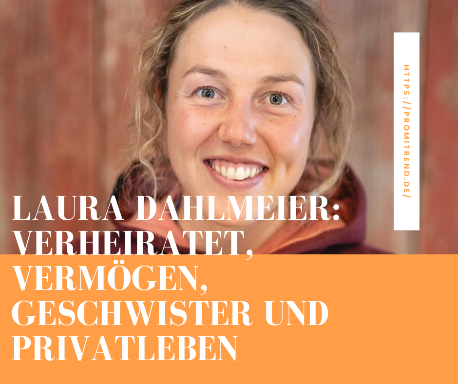 Ein unscharfes Bild einer Person mit dem Text "Laura Dahlmeier: Verheiratet, Vermögen, Geschwister und Privatleben" und einem Link zu promitrend.de.