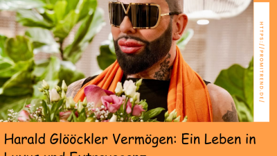 Person mit orangefarbenem Schal und Blumenstrauß vor grünen Pflanzen.